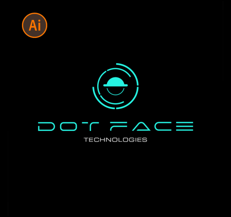 Dot Face Logo Concept Design